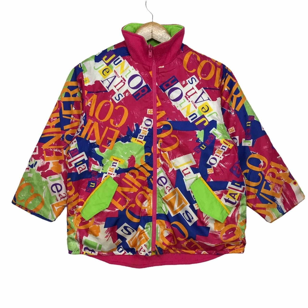 Enrico Coveri Vintage ENRICO COVERI BAMBINO Spell Out Full Print Zip Size XXS / US 00 / IT 34 - 1 Thumbnail