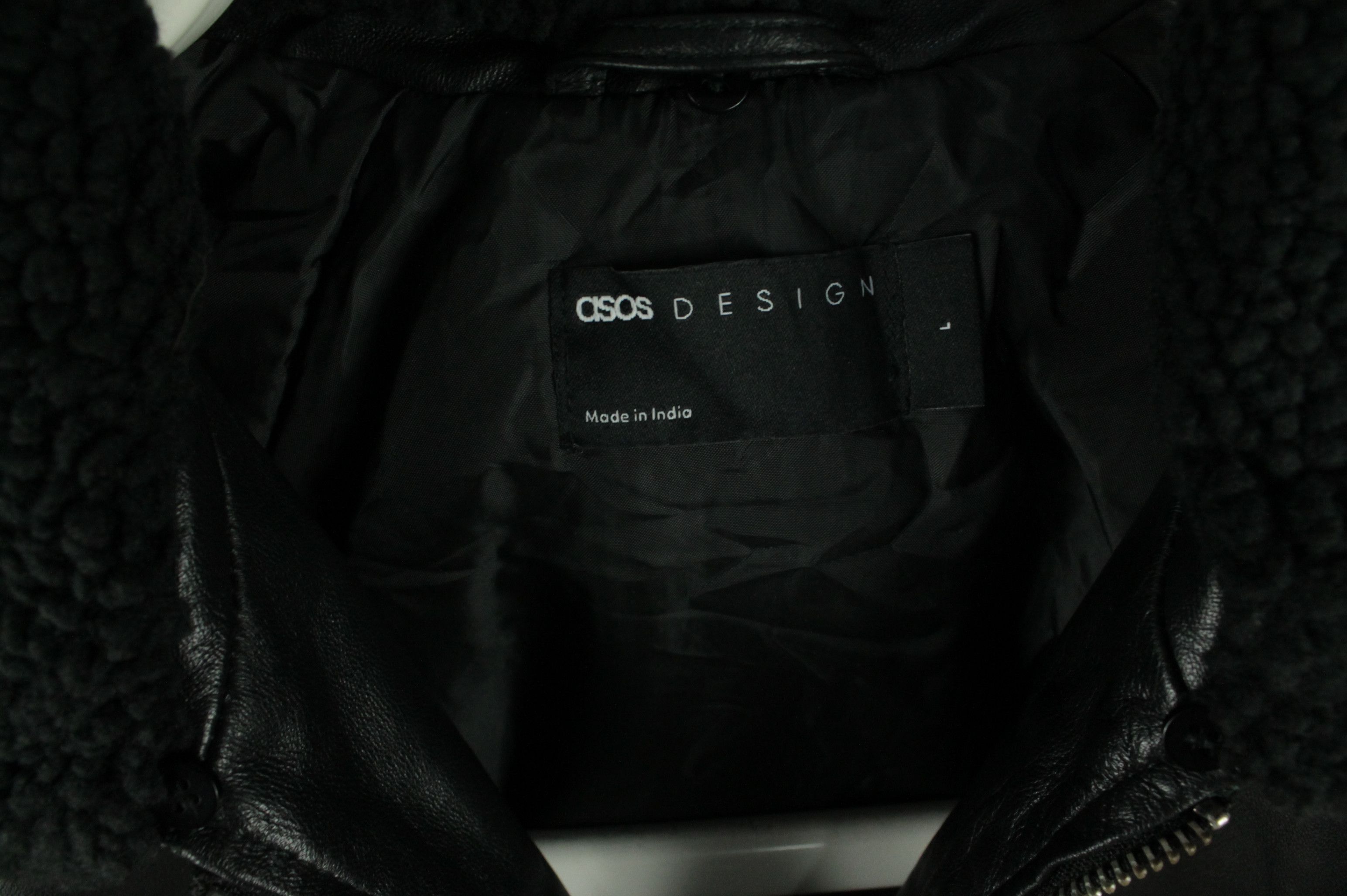 Asos Asos Oversized Black Leather Bomber Jacket Size US L / EU 52-54 / 3 - 6 Thumbnail