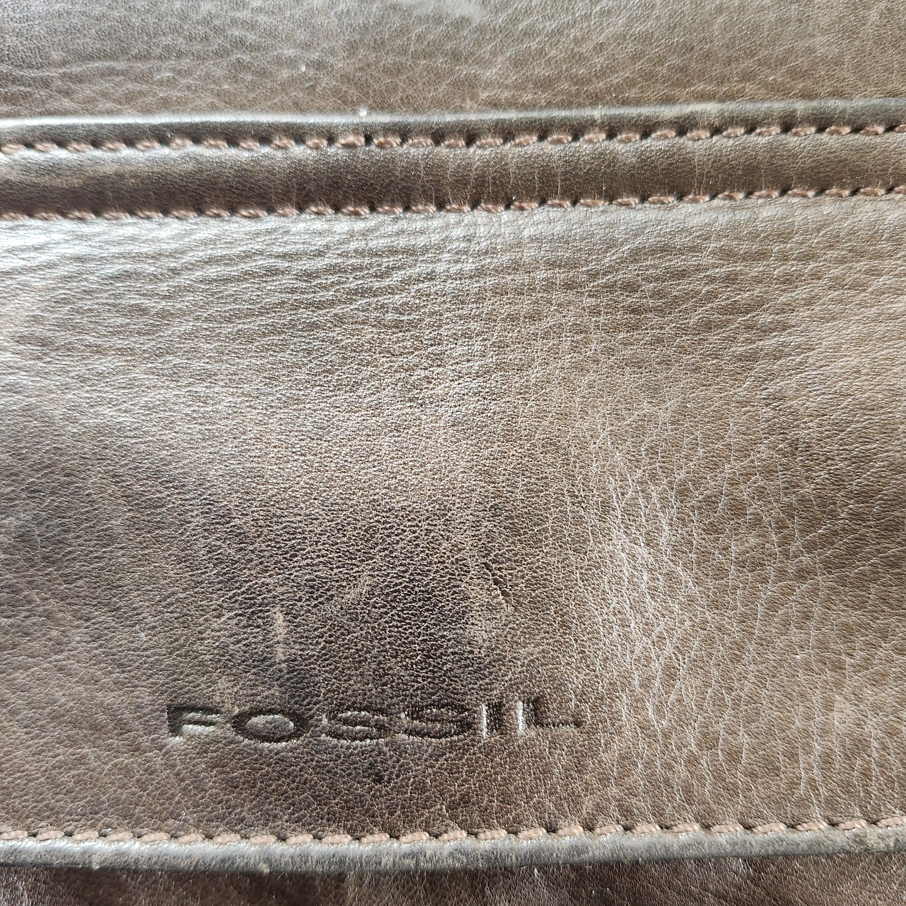 Fossil Fossil Women's Brown Leather Bag Purse Zipper Pocket New Size ONE SIZE - 2 Thumbnail
