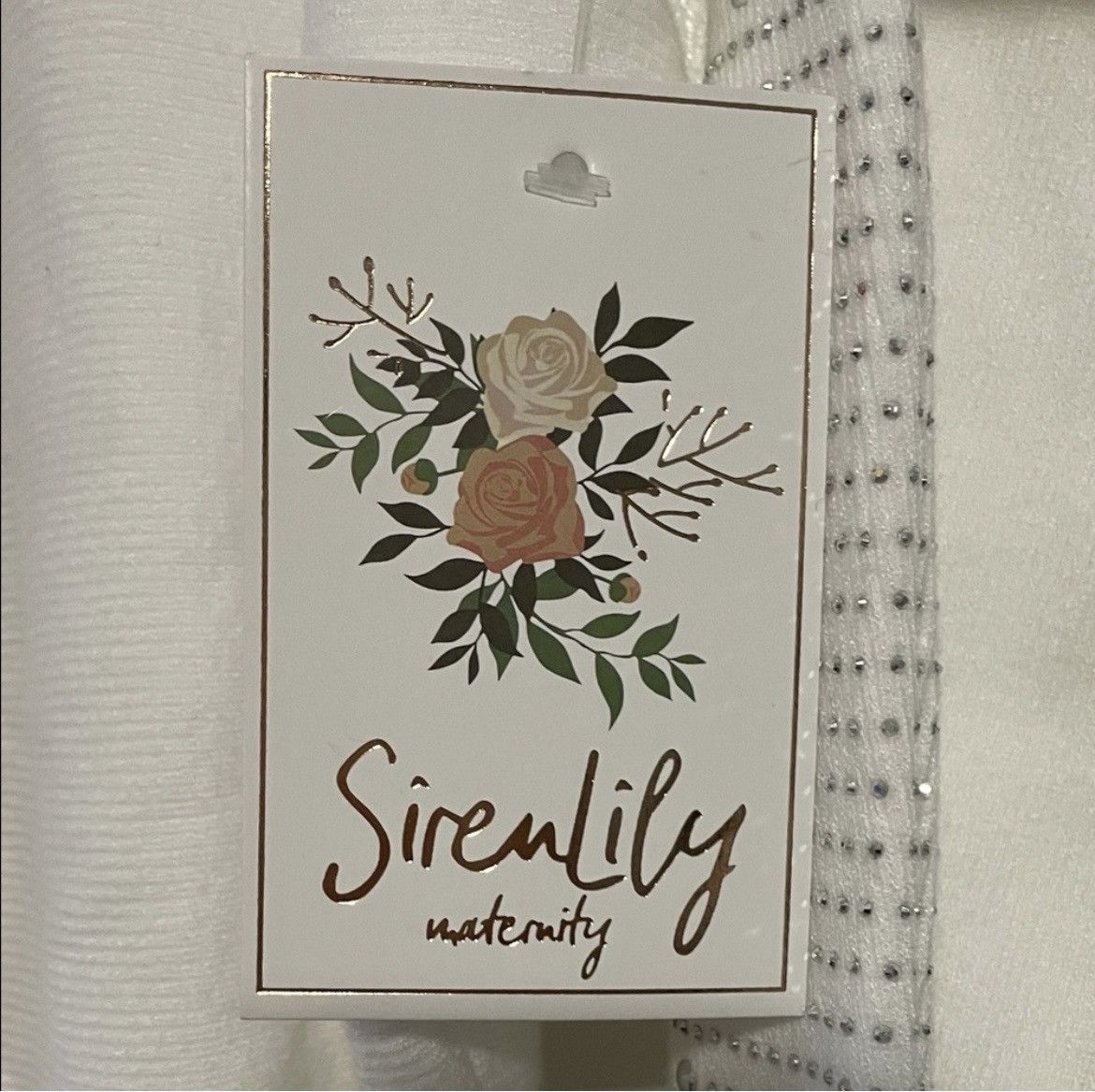 Other Siren Lily Maternity White Sweater with Embellished Sleeves Size S / US 4 / IT 40 - 2 Thumbnail