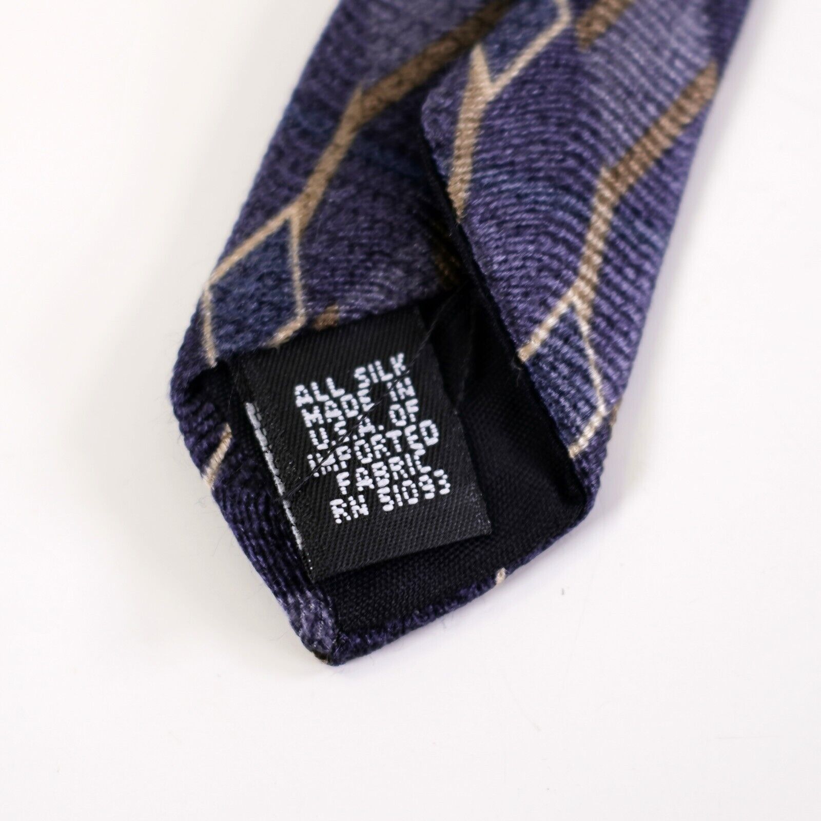 Haggar Haggar Clothing Co. Purple Tan Knit Woven Geometric Wide Sil Size ONE SIZE - 4 Thumbnail