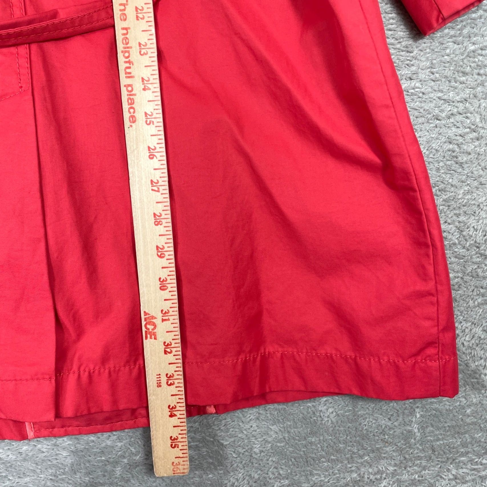 Gap VINTAGE Gap Trench Coat Womens Medium Red Belted Classic Lightweight Spring Jacket Y2K Size M / US 6-8 / IT 42-44 - 7 Thumbnail