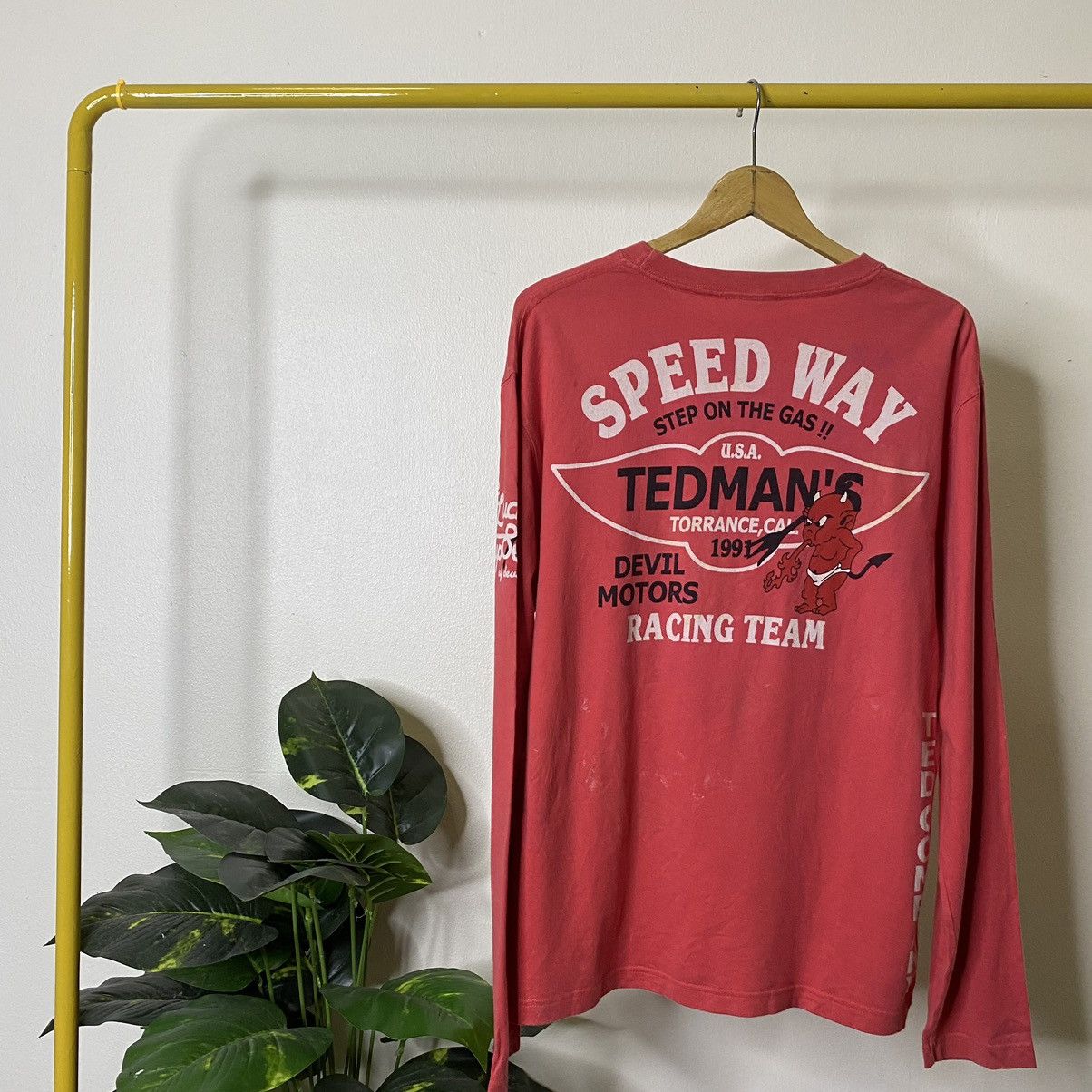 Tedman × The Real McCoy's × Vintage Vintage Tedman Lucky Devil Racing Team L/S T Shirt Size US M / EU 48-50 / 2 - 9 Thumbnail