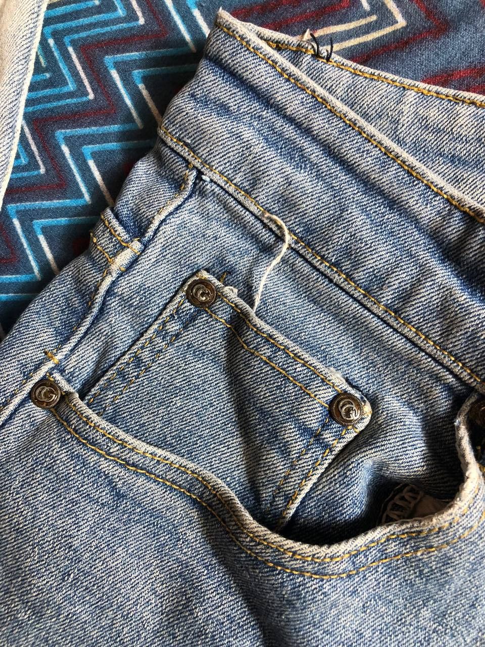 Vintage Crazy Crash Dirty Baggy Faded Jean Japan Avant Garde Style Size US 30 / EU 46 - 13 Thumbnail