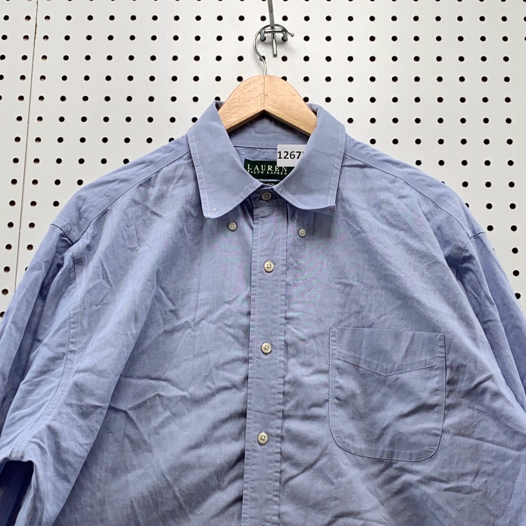 Ralph Lauren Lauren Ralph Lauren Men's Non-Iron Button Down Long Sleeve Shirt 17.5/34-35 Blue Classic Fit Preppy Size US XXL / EU 58 / 5 - 2 Thumbnail