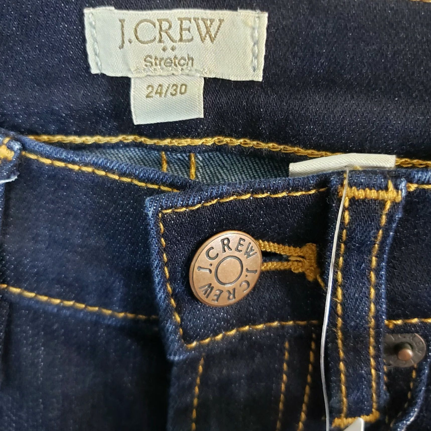 J.Crew J Crew Womens Mid Rise Skinny Jeans Sz 24 Blue Dark Wash Cotton Blend Denim Skinny 29 Inseam Mens Womens Girls Rules Size 42" / US 20 - 6 Thumbnail
