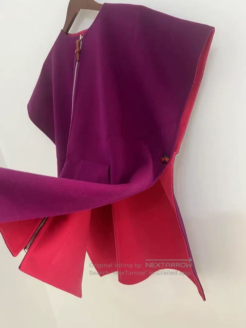 Hermes Hermes Double-Sided Cashmere Cloak Coat Jacket Size XXS / US 00 / IT 34 - 2 Thumbnail
