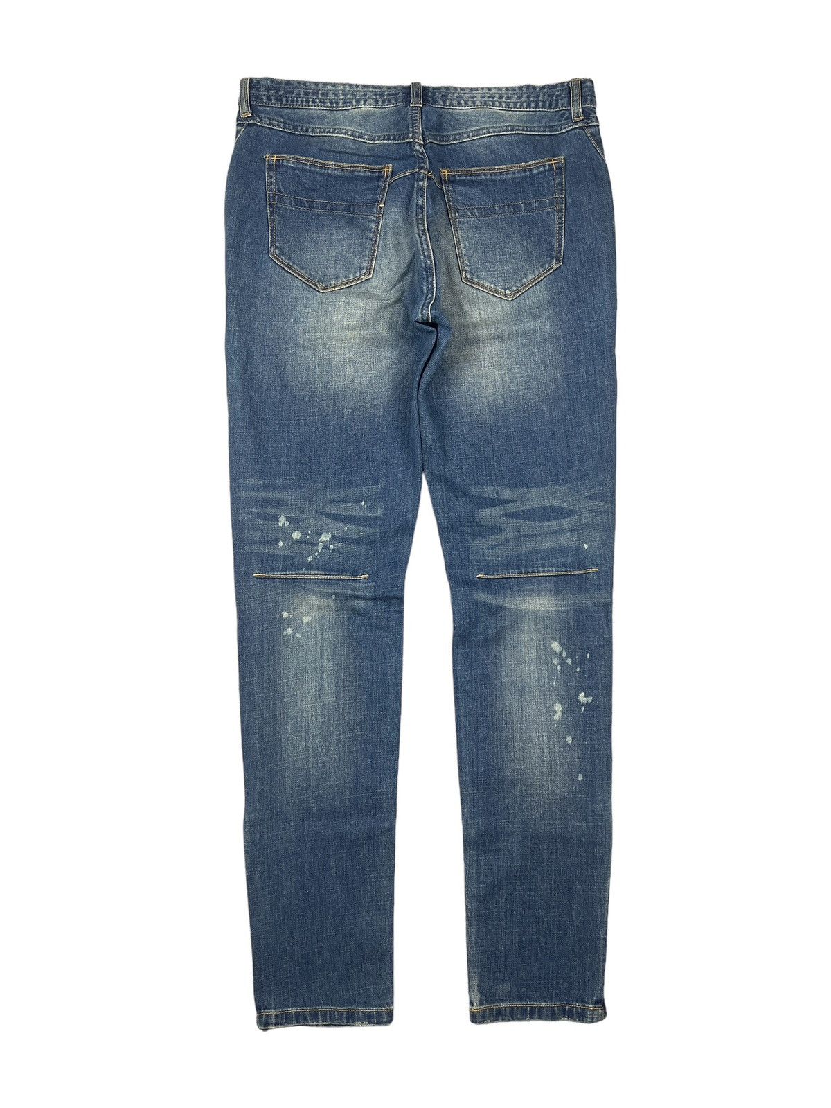 Number (N)ine Number (N)ine Leg Zipper Distressed Denim Size US 33 - 3 Thumbnail