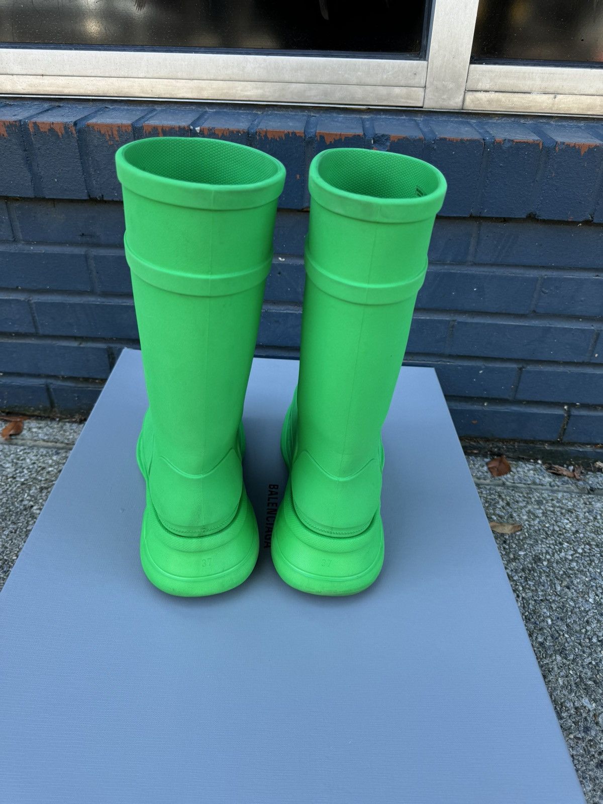 Balenciaga Balenciaga × Crocs Boot Green Size US 7.5 / IT 37.5 - 4 Thumbnail