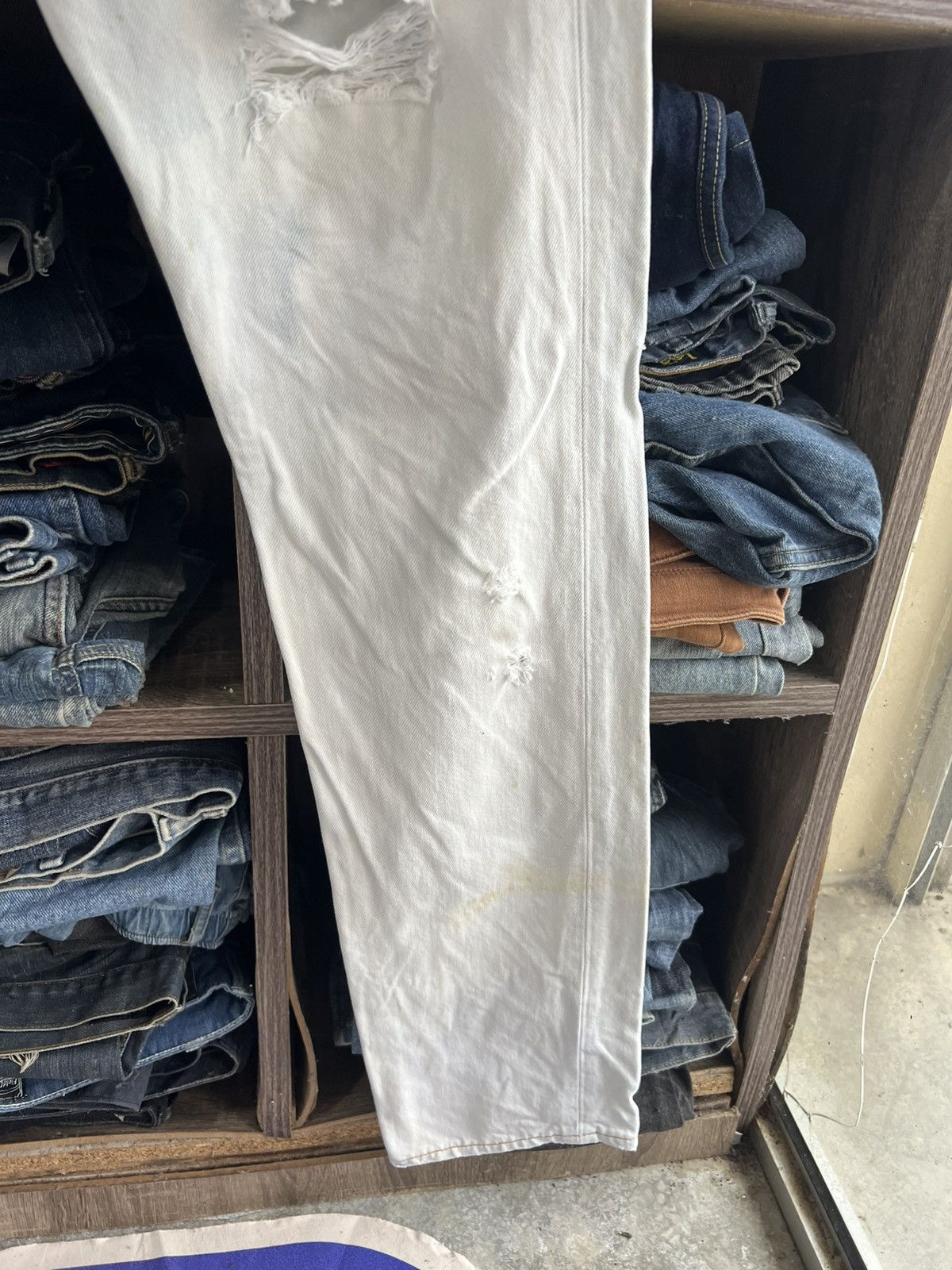 Levi's 🔥Vintage Levis 6501 Distressed Denim Size 28" / US 6 / IT 42 - 5 Thumbnail