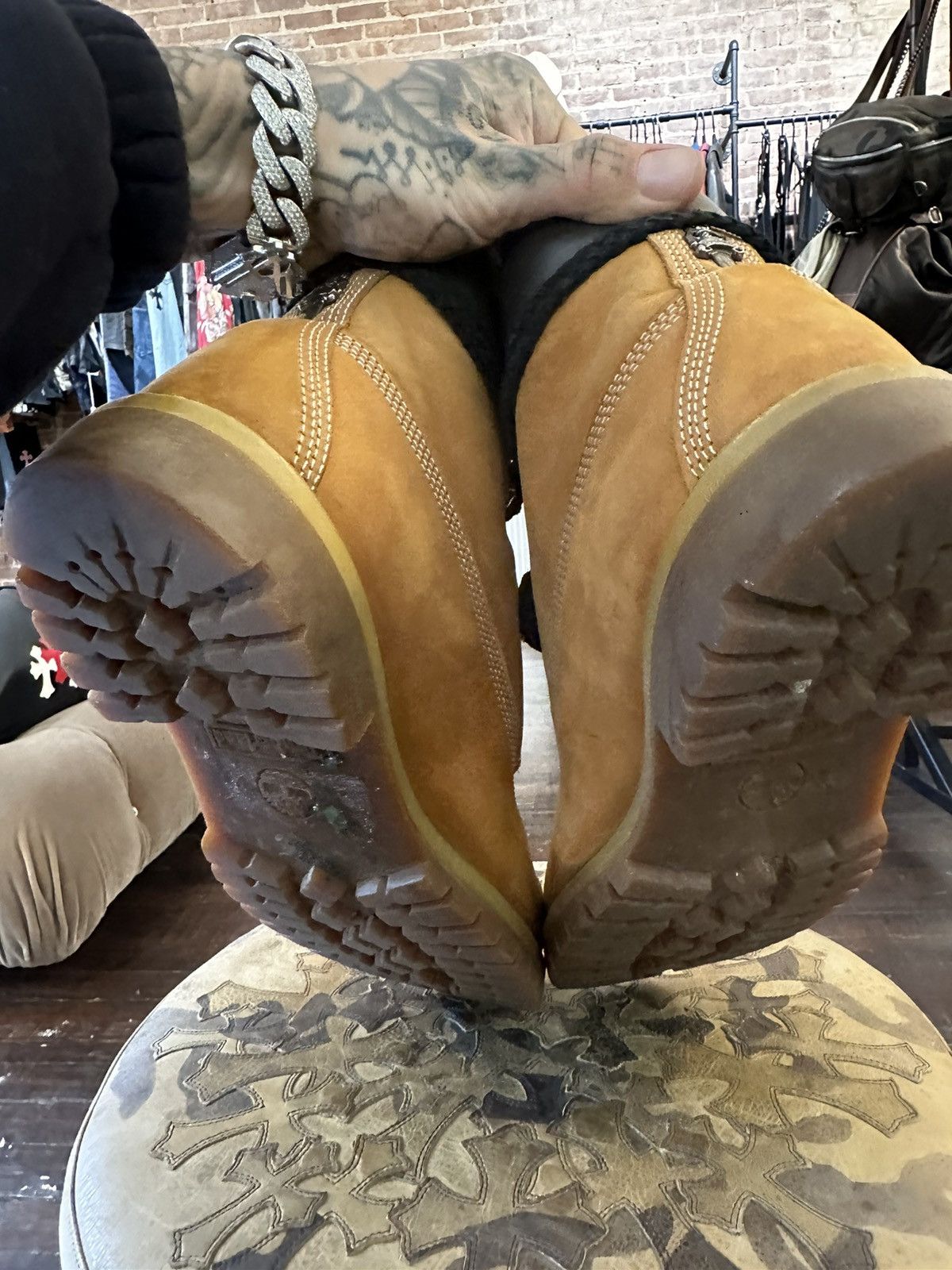 Chrome Hearts × Timberland CHROME HEARTS TIMBERLAND TIMBS BOOTS 11 11.5 Size US 11 / EU 44 - 11 Thumbnail