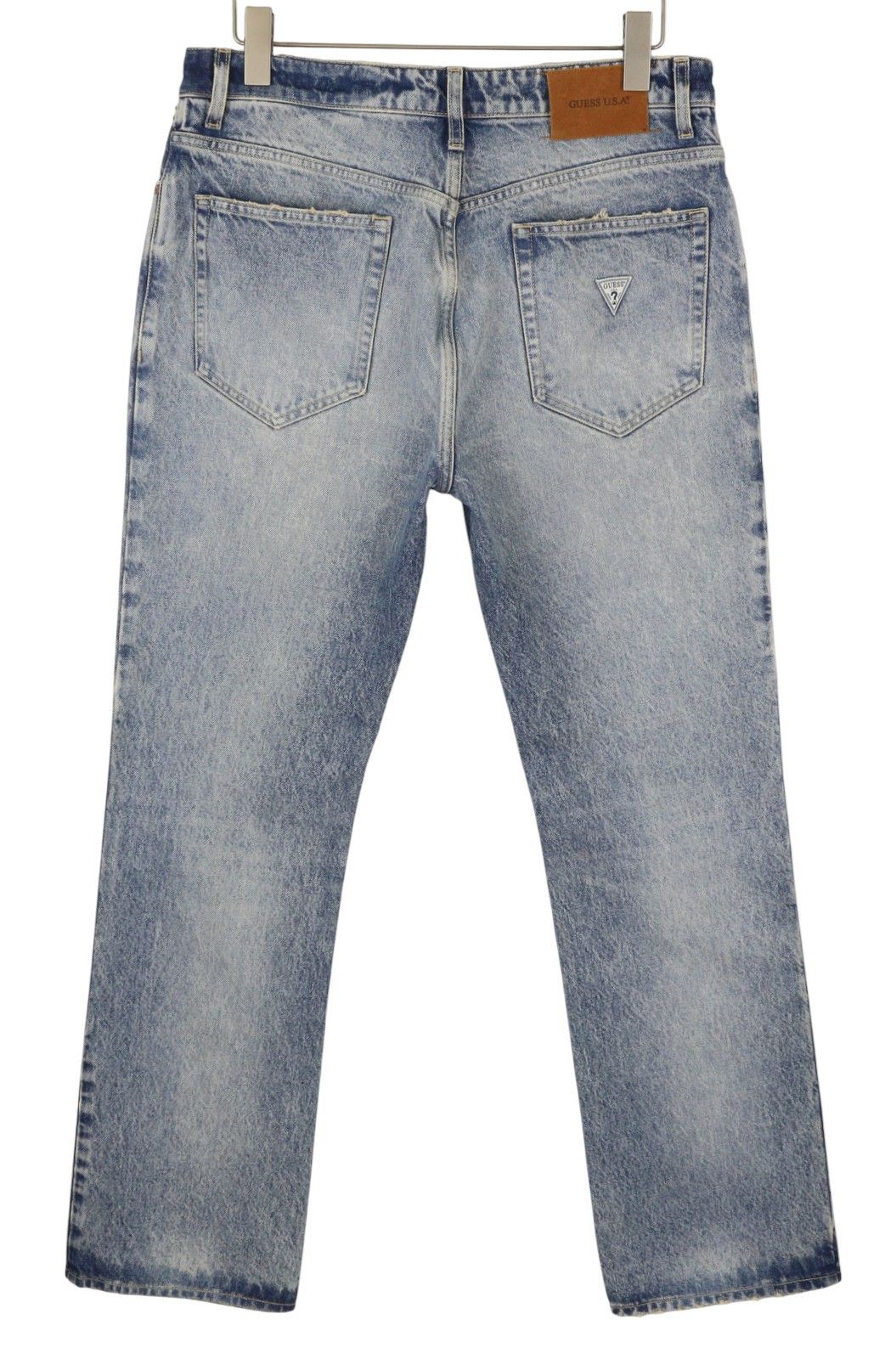 Guess STRAIGHT W32 Blue Whiskers Button Fly Denim 87827 Size US 32 / EU 48 - 4 Thumbnail