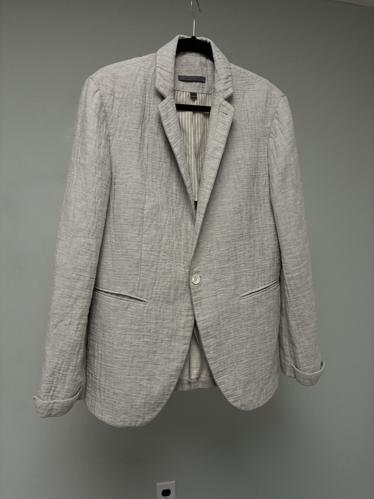 John Varvatos Crinkled Single-Button Jacket EU 50 USA 40 Size US M / EU 48-50 / 2 - 5 Thumbnail