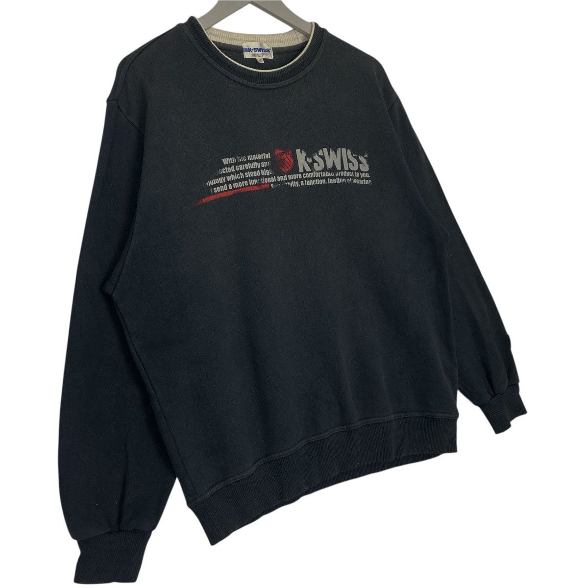 Vintage Vintage K-Swiss Sweatshirt Crewneck Big Logo Black Size M Size US M / EU 48-50 / 2 - 3 Thumbnail