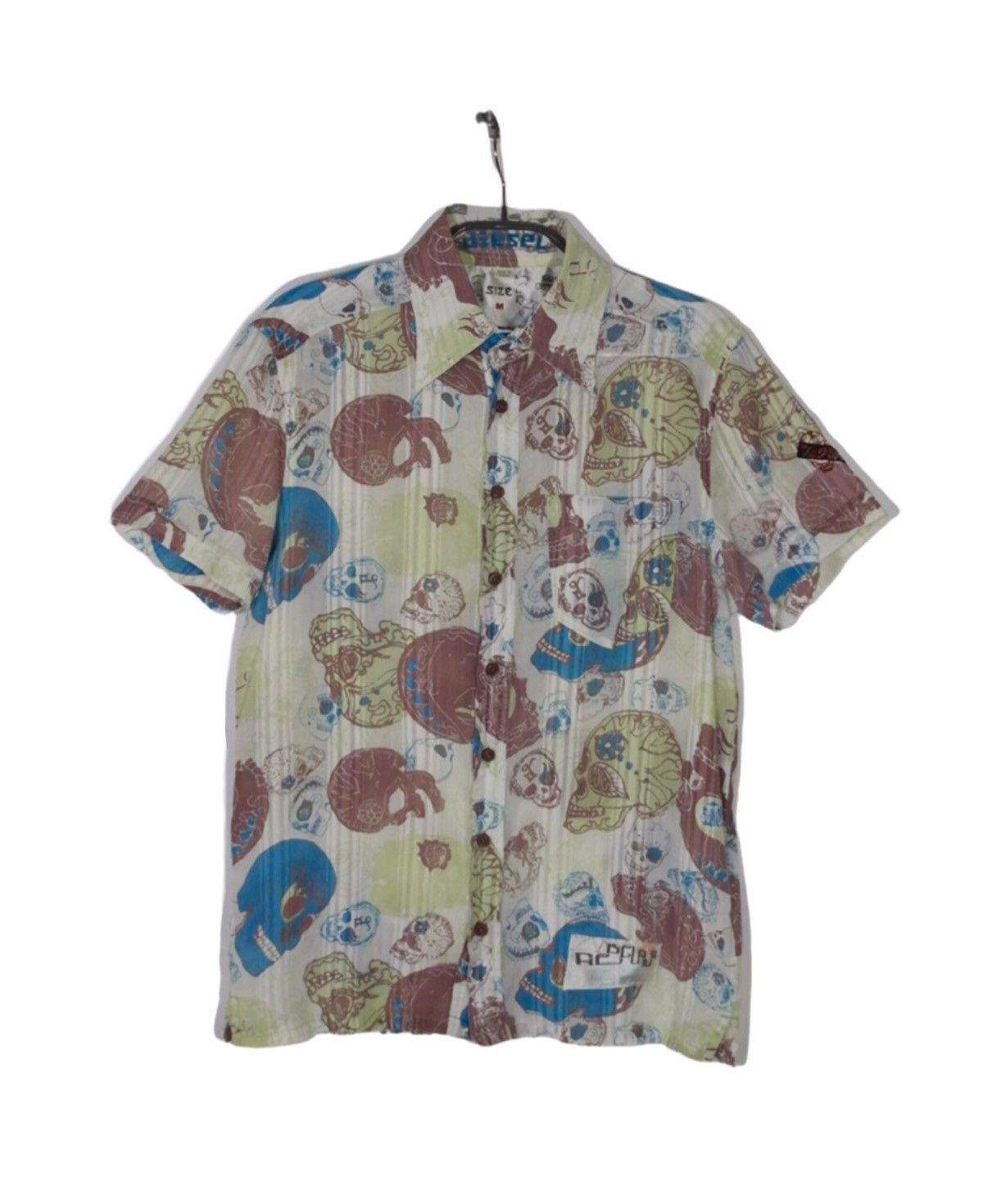 Diesel Diesel Skull Short Sleeve Shirt Men’s M Multicolor Size US M / EU 48-50 / 2 - 1 Thumbnail
