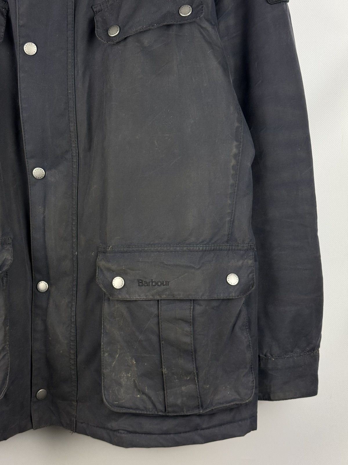 Barbour Barbour International Duke Multipocket Waxed Cotton Jacket Size US XL / EU 56 / 4 - 7 Thumbnail