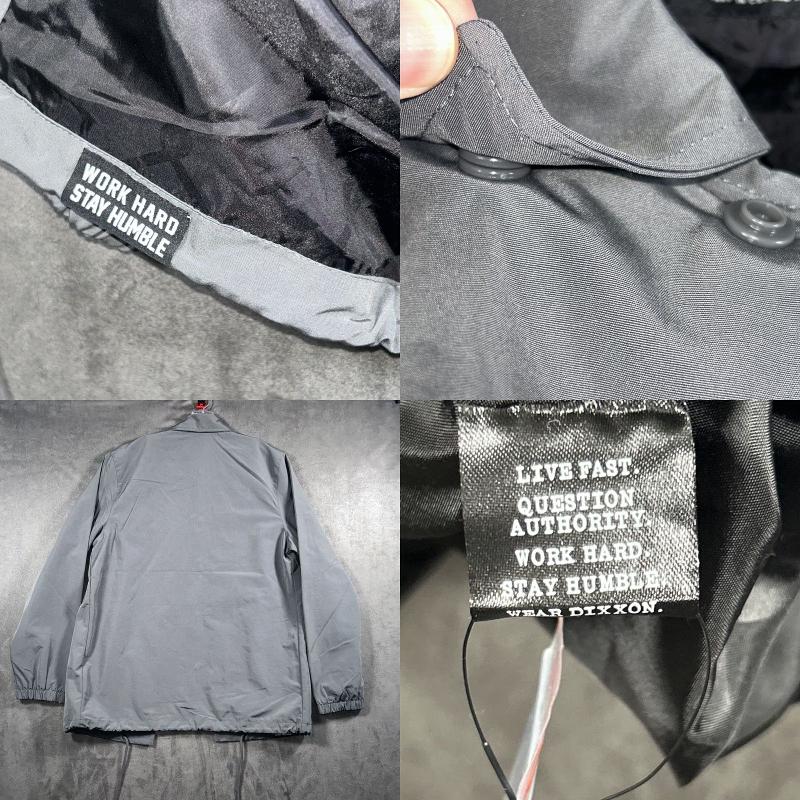 Vintage Dixxon Ground Up Customs Windbreaker Jacket Gray Snap Front Workwear Mens Medium Size US M / EU 48-50 / 2 - 9 Thumbnail