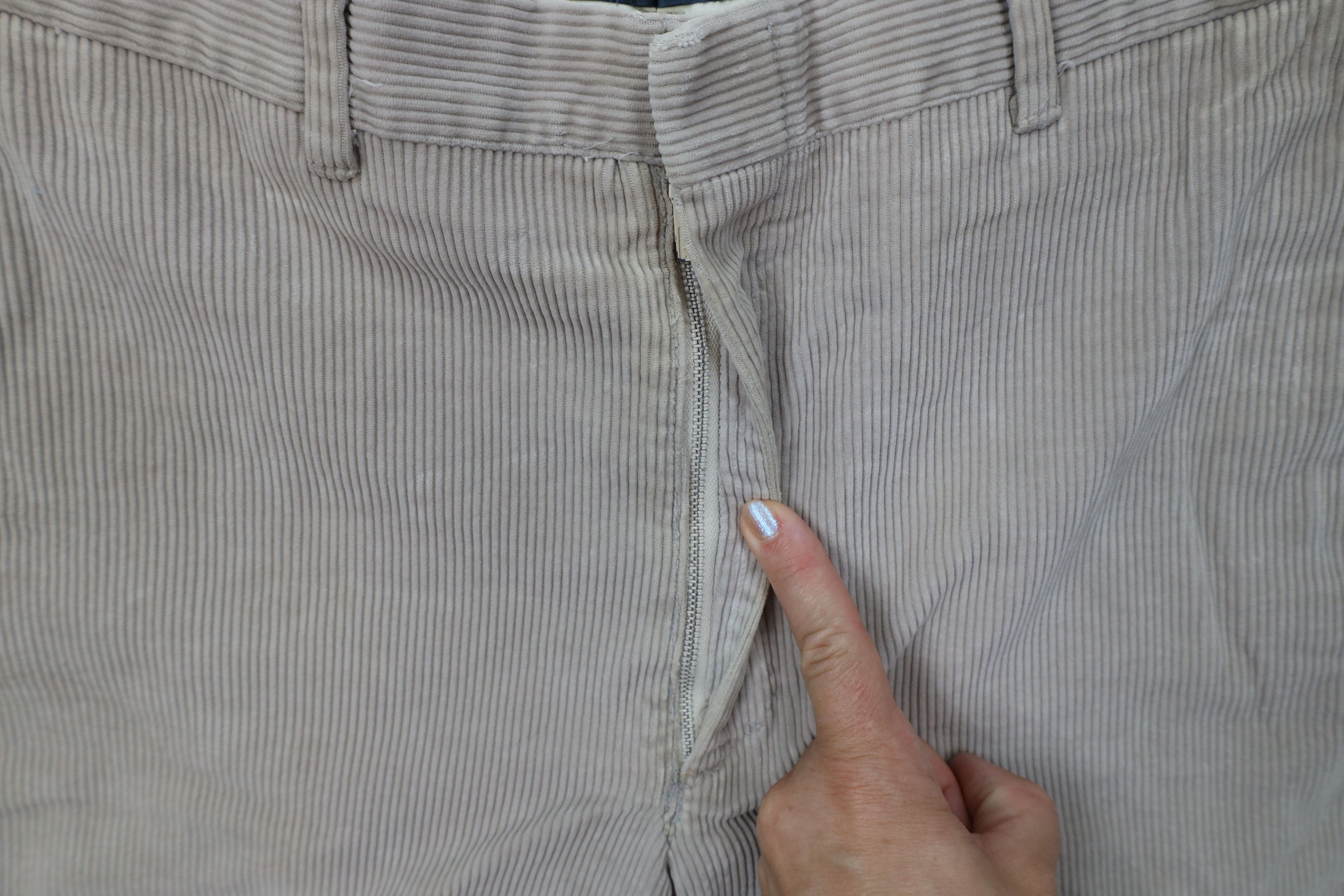 Vintage Vintage 70s Streetwear Wide Leg Corduroy Chino Pants Gray Size US 32 / EU 48 - 7 Thumbnail