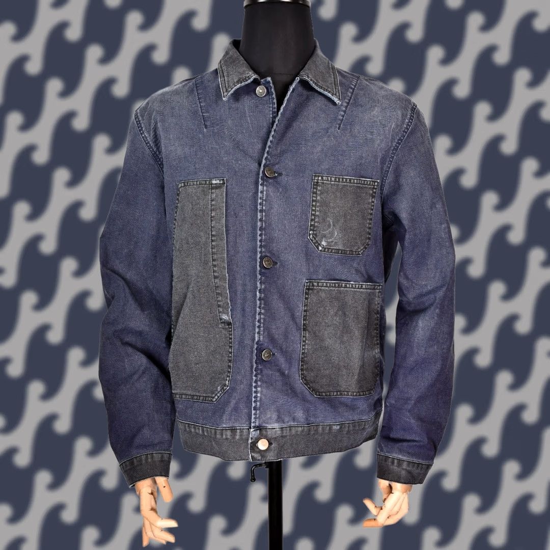 Diesel Diesel D-Roku-Ne Denim Jacket XL Mens Blue Stretch JoggJeans 97% Cotton 3% Elastane Logo Regular Size Size US 36 / EU 52 - 1 Thumbnail