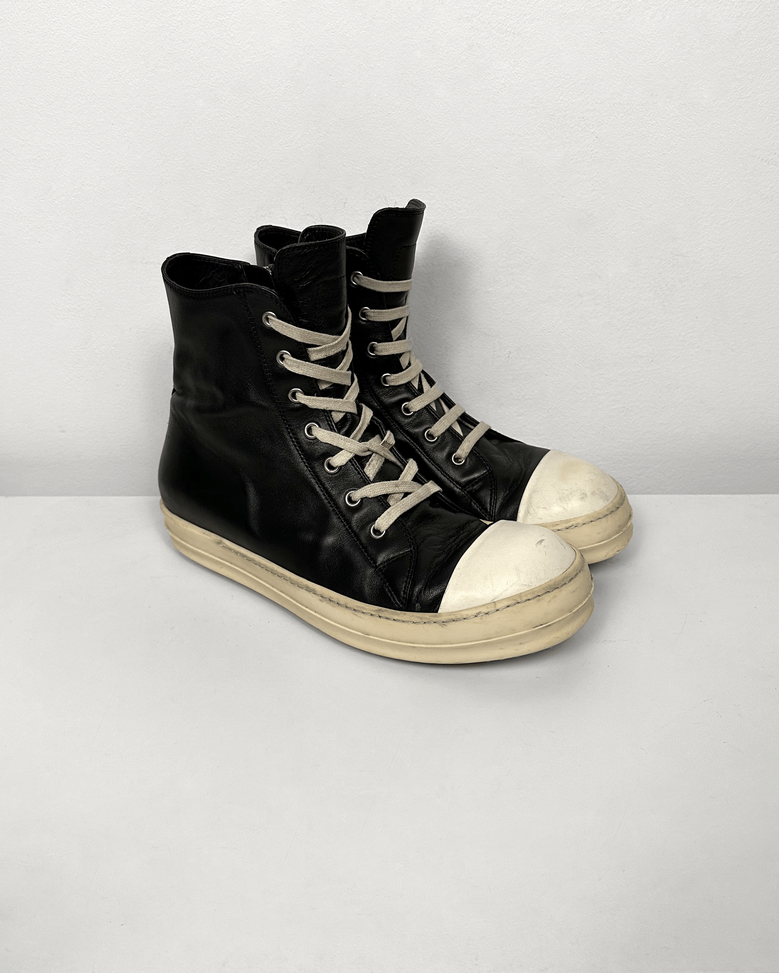 Rick Owens Rick Owens Leather High Ramones Size US 9 / EU 42 - 1 Thumbnail