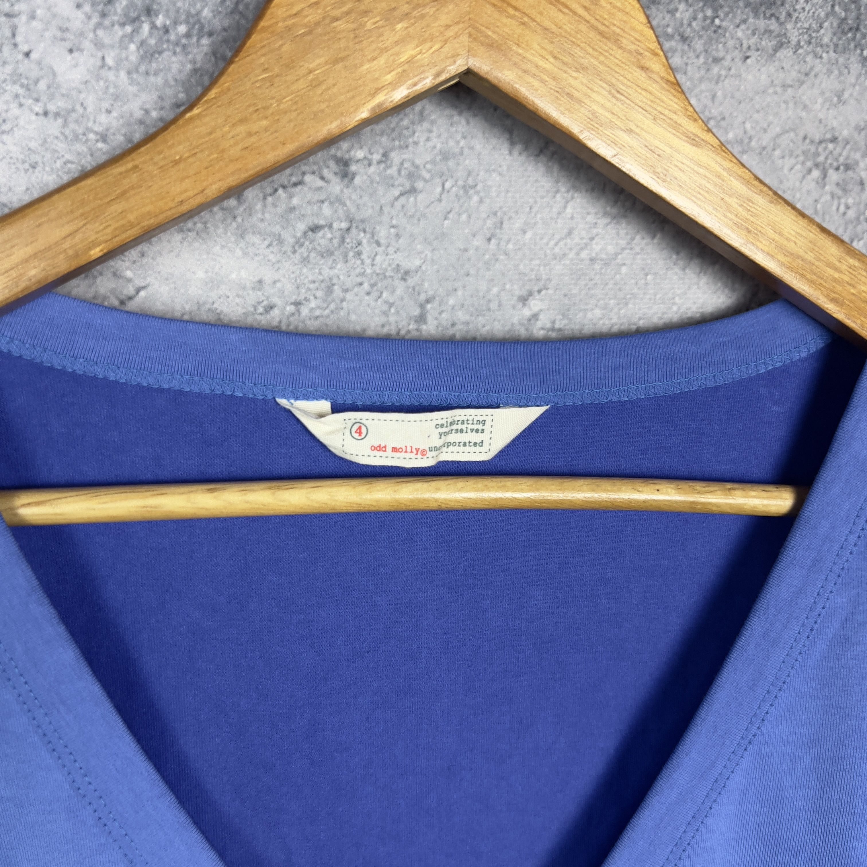 Odd Molly Odd Molly Blouse Women's Size 4 Blue Short Sleeve Size S / US 4 / IT 40 - 4 Thumbnail