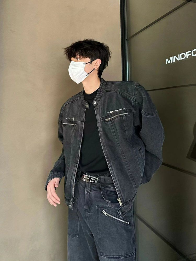 Japanese Brand × Vintage Distressed Denim Jacket Panelled Zip Up Size US XXL / EU 58 / 5 - 3 Thumbnail
