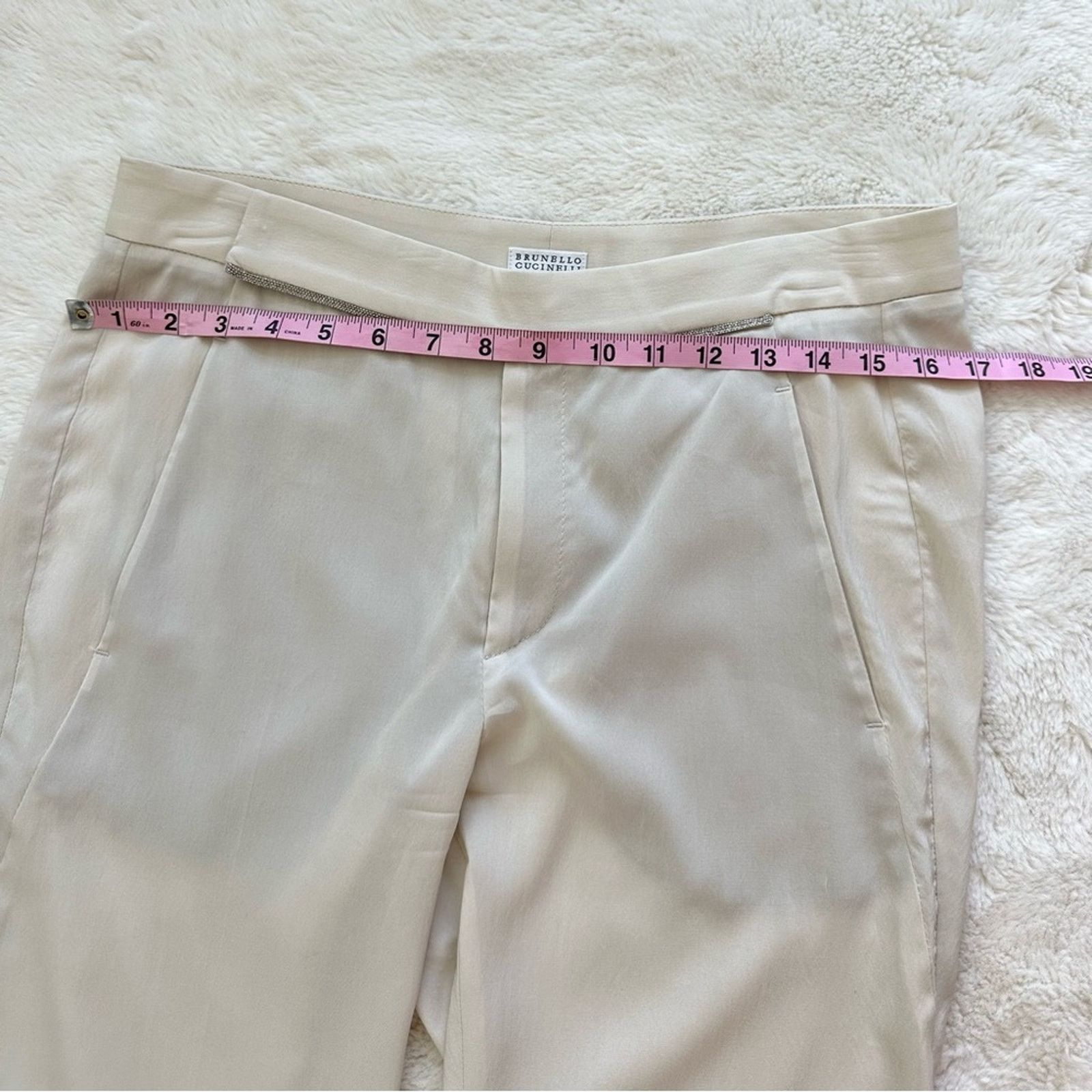 Brunello Cucinelli Brunello Cucinelli women silk capri pants size 6 US Size 28" / US 6 / IT 42 - 6 Thumbnail