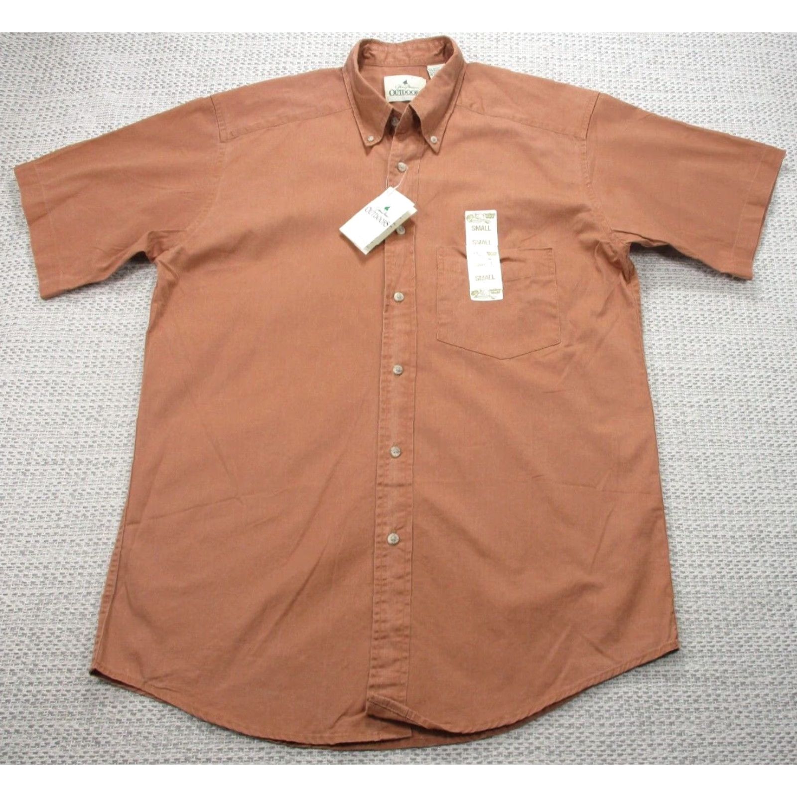 Vintage Johnny Morris Outdoors Shirt Mens Small Short Sleeve Cotton Button-Up New Size US S / EU 44-46 / 1 - 2 Thumbnail