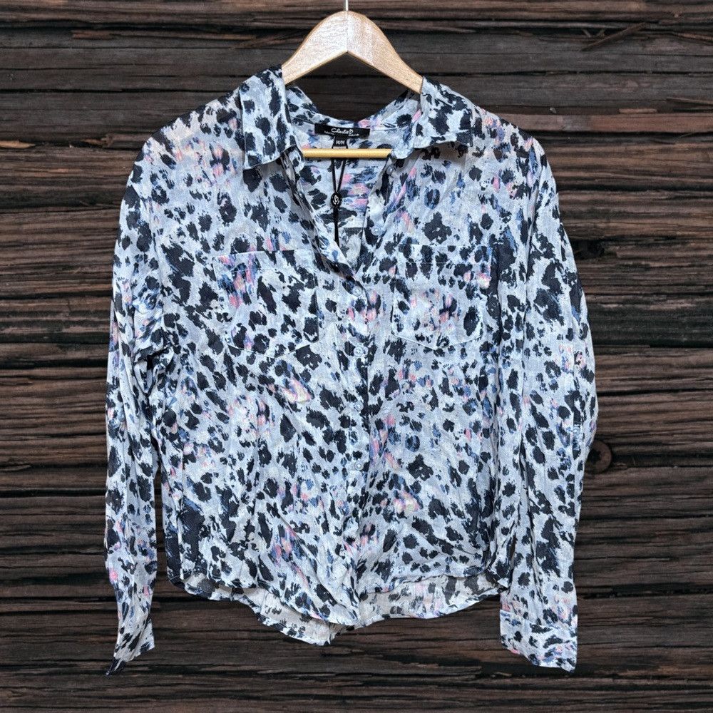 Other Charlie B Abstract Sheer Blouse NWT Size M / US 6-8 / IT 42-44 - 1 Thumbnail