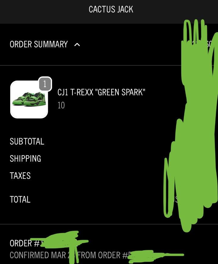 Nike × Travis Scott CJ1 T-REXX “GREEN SPARK” Size US 10 / EU 43 - 20 Thumbnail