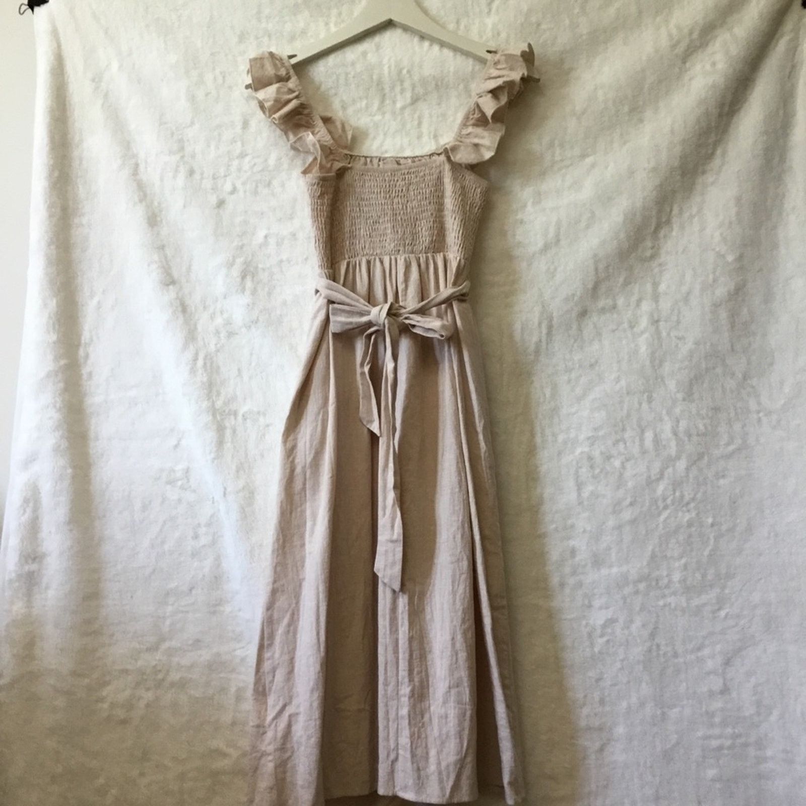 Other Cupshe Beige Off-Shouder Dress Size M / US 6-8 / IT 42-44 - 6 Thumbnail
