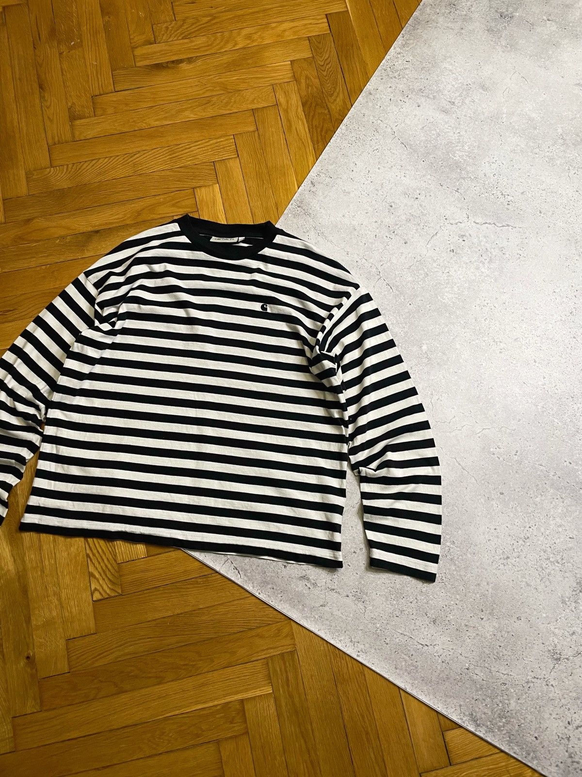 Carhartt × Carhartt Wip Carhartt Wip Black White Striped Longsleeve Men’s Size S Size US S / EU 44-46 / 1 - 3 Thumbnail
