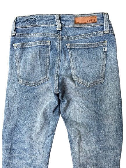 Edwin EDWIN JEANS LADY SLIM FITS DISTRESSED STYLE RARE Size 28" / US 6 / IT 42 - 4 Thumbnail