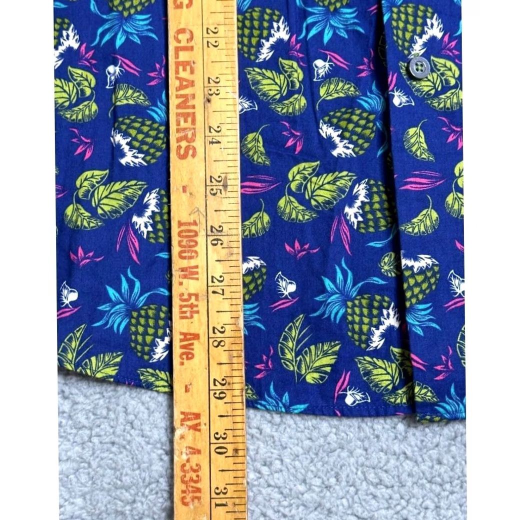 Vintage Alan Flusser Shirt Adult Medium Blue Hawaiian 100% Cotton Button-Up Casual Mens Shirt Size US M / EU 48-50 / 2 - 7 Thumbnail