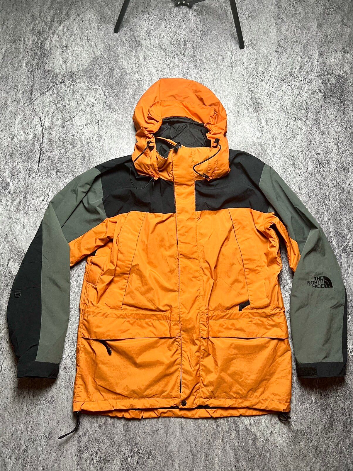 Pre-owned Outdoor Life X The North Face Vintage The North Face Colorblock Gorpcore Mountain Jacket In Orange