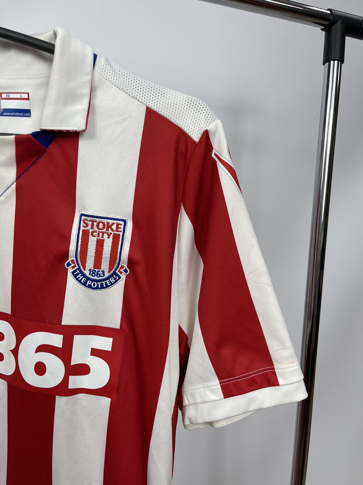 Macron STOKE CITY MACRON 2016/2017 FOOTBALL SOCCER HOME JERSEY L Size US L / EU 52-54 / 3 - 2 Thumbnail