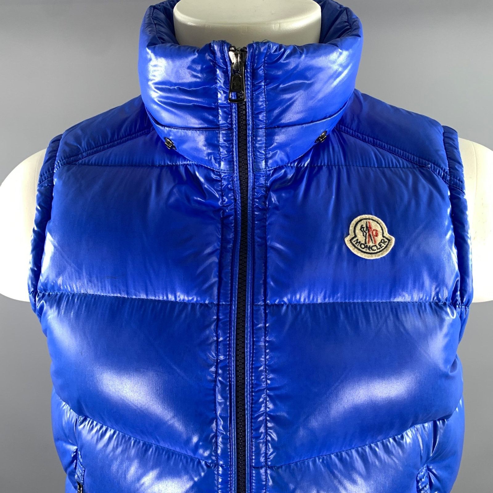 Moncler MONCLER Size S Blue Quilted Polyamide Down Filled Vest Size US M / EU 48-50 / 2 - 2 Thumbnail