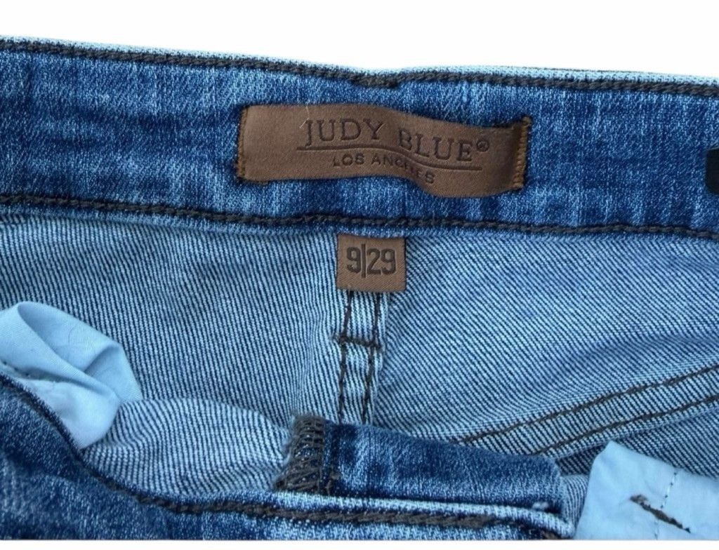Judy Blue Judy Blue Wide Leg Jeans 9/29 | Braided Side Detail Size 29" - 4 Thumbnail