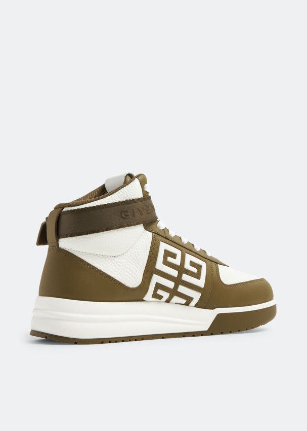 Givenchy o1w1db10325 4G High Top Sneakers in Khaki White Size US 6 / EU 39 - 2 Thumbnail
