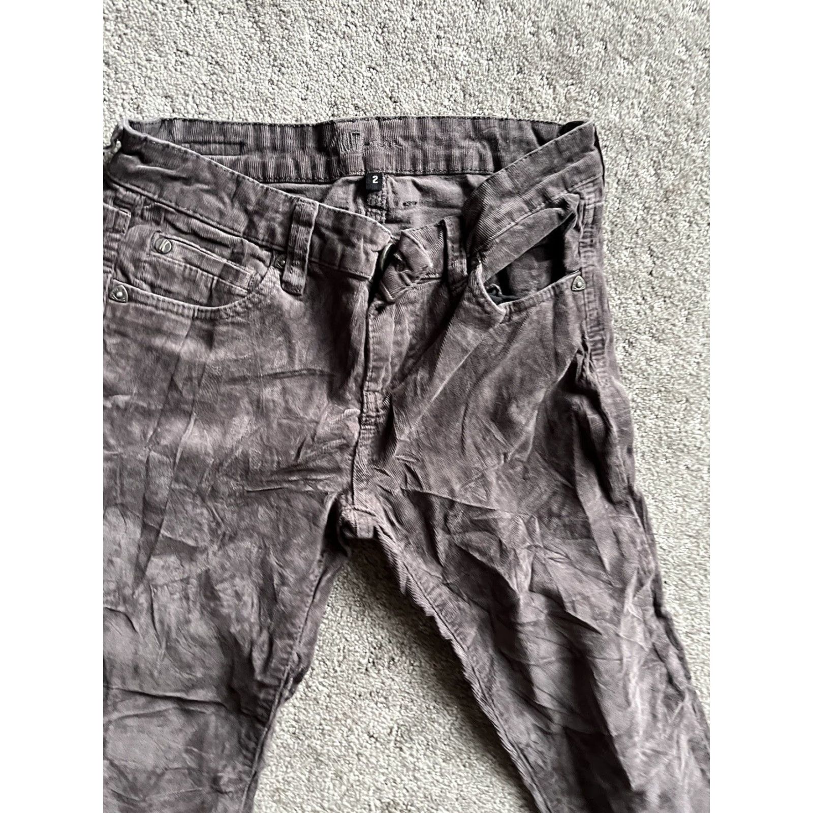 Vintage KUT from the Kloth Jeans 2 Womens Brown Corduroy Skinny Stretch Dark Wash Casual Vel 2 Size 28" / US 6 / IT 42 - 4 Thumbnail