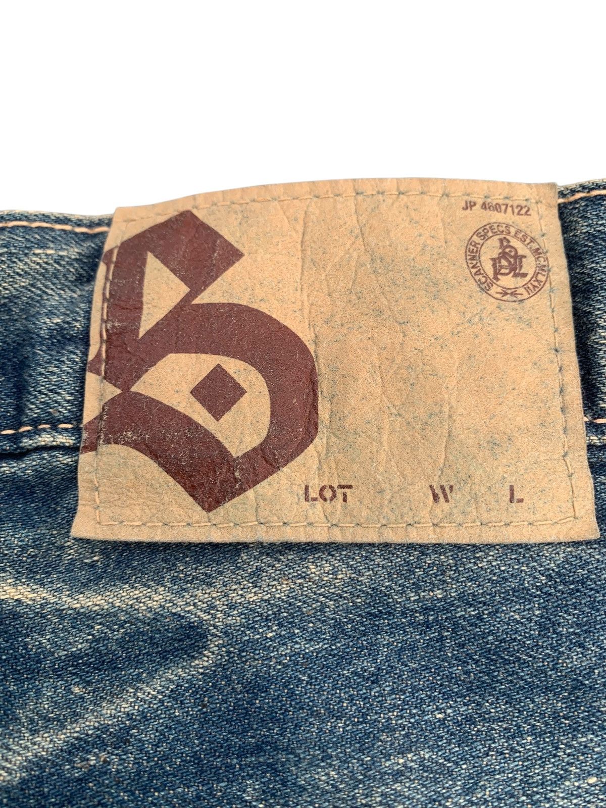 Tornado Mart RARE💥SCANNER FUNDAMENTAL SELVEDGE CLAWMARK DISTRESSED DENIM Size US 32 / EU 48 - 12 Thumbnail