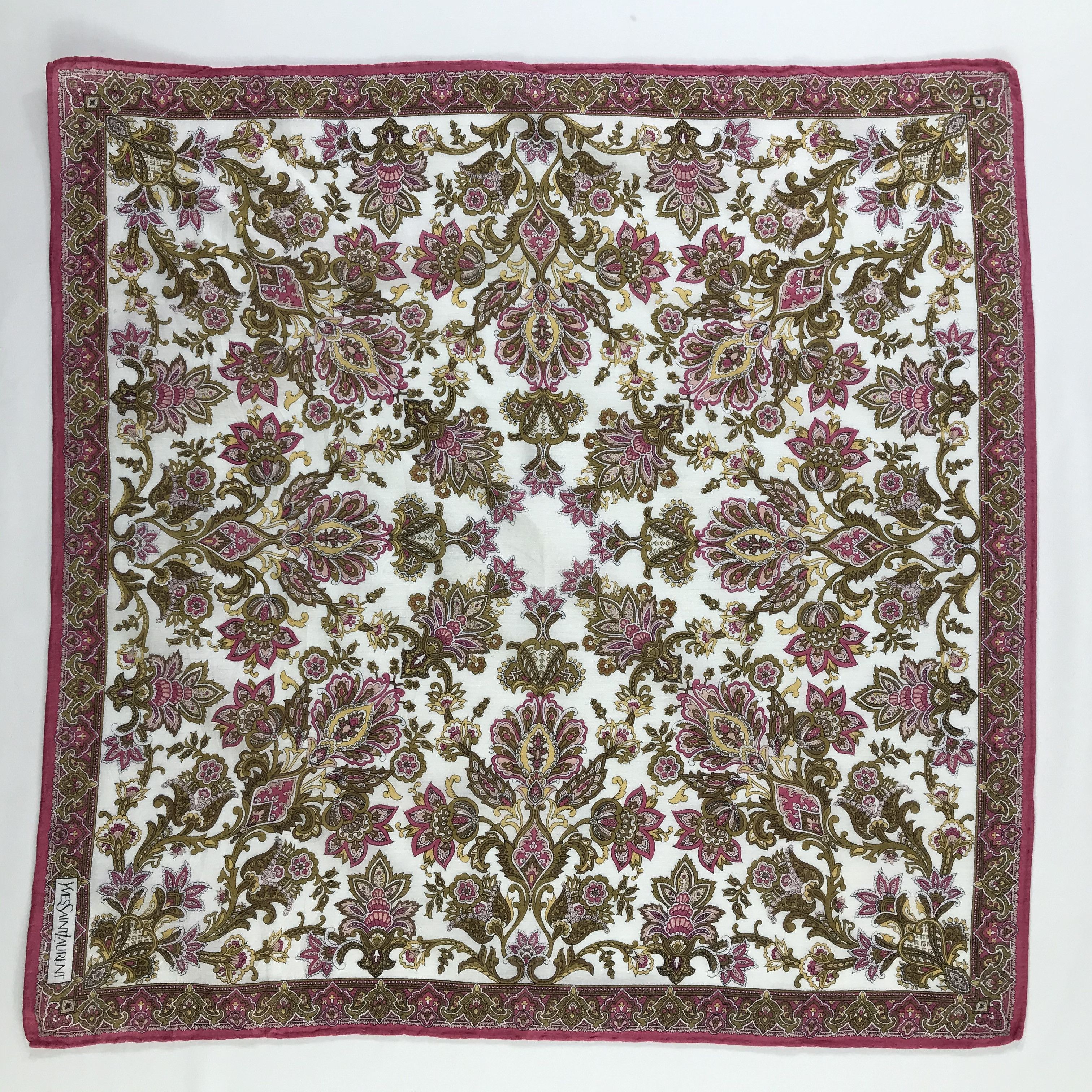 Vintage × Yves Saint Laurent Yves Saint Laurent Bandana / Handkerchief /Neckerchief -S895 Size ONE SIZE - 1 Thumbnail