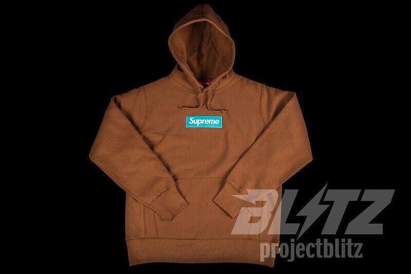 Supreme FW17 SUPREME BOX LOGO HOODED SWEATSHIRT HOODIE BROWN M Size US M / EU 48-50 / 2 - 2 Thumbnail