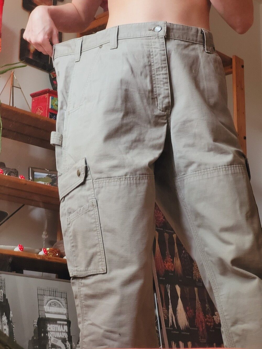 Carhartt Carhartt Mens Beige Work Pants 14806 38x34 Relaxed Fit Size US 38 / EU 54 - 8 Thumbnail
