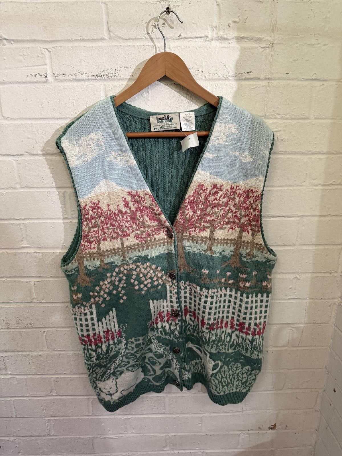 Northern Reflections Vintage Northern Reflections Sleeveless Sweater Vest with Sc Size ONE SIZE - 3 Thumbnail