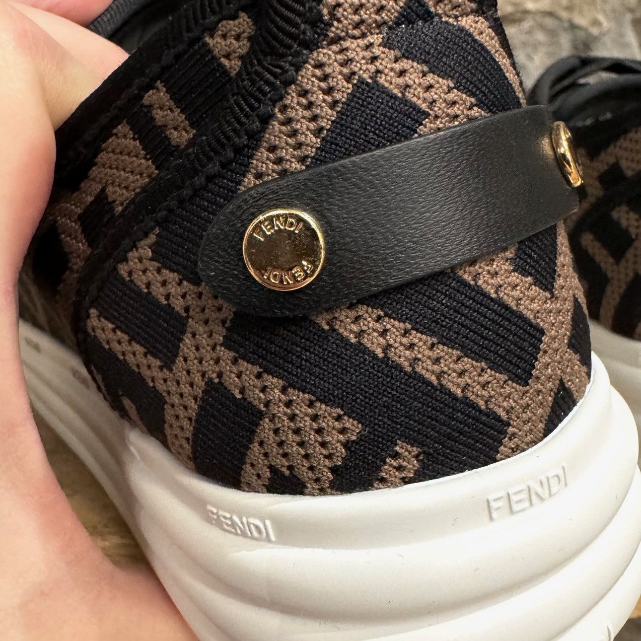 Fendi Fendi Zucca FF Brown Mesh Platform Sneakers Size US 8 / IT 38 - 6 Thumbnail