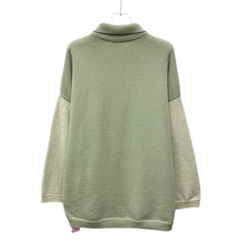 Loewe Loewe Muted beige logo embroidered collar long sleeve knit Size XS / US 0-2 / IT 36-38 - 2 Thumbnail