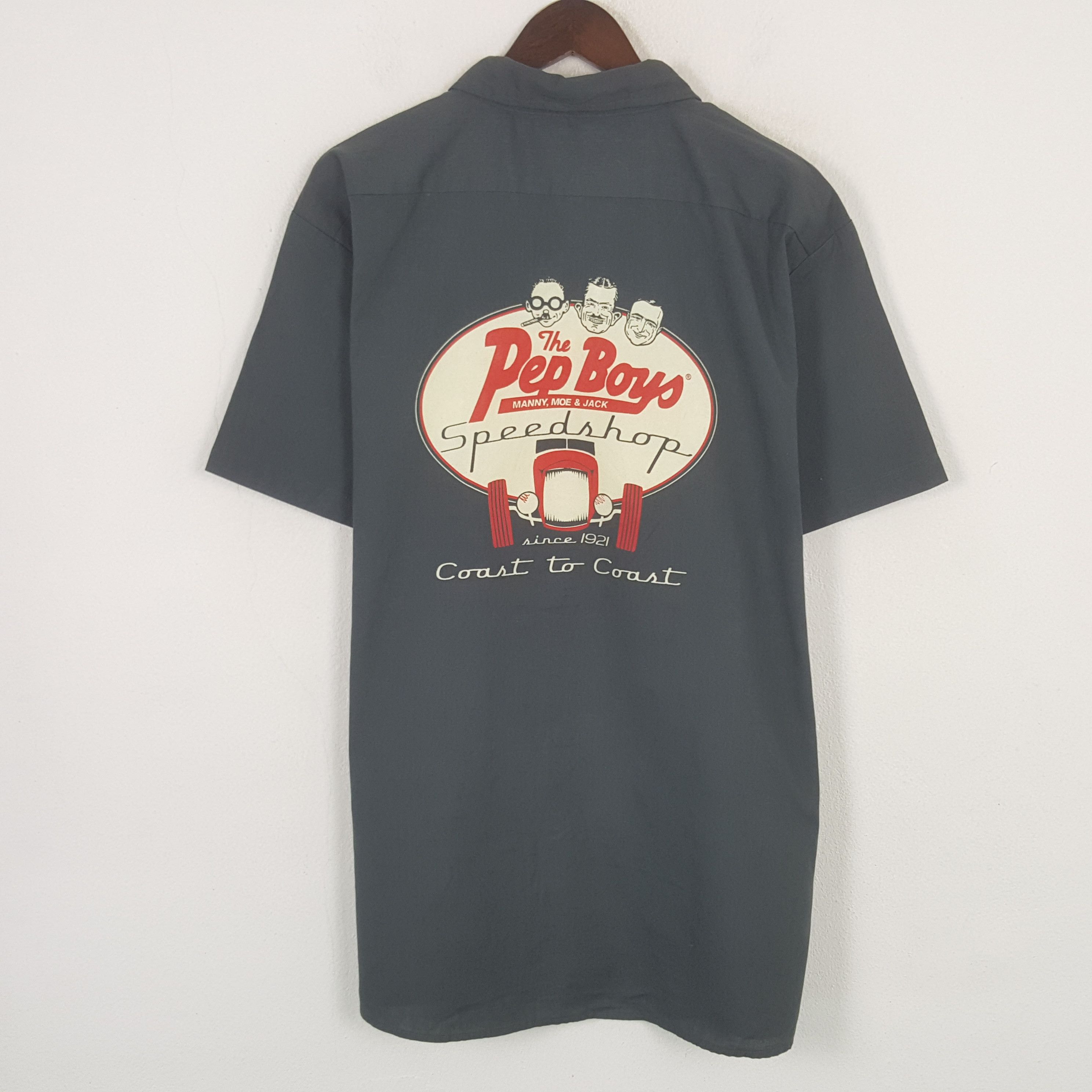 Vintage Dickies The Pep Boys Worker Button Up Shirt