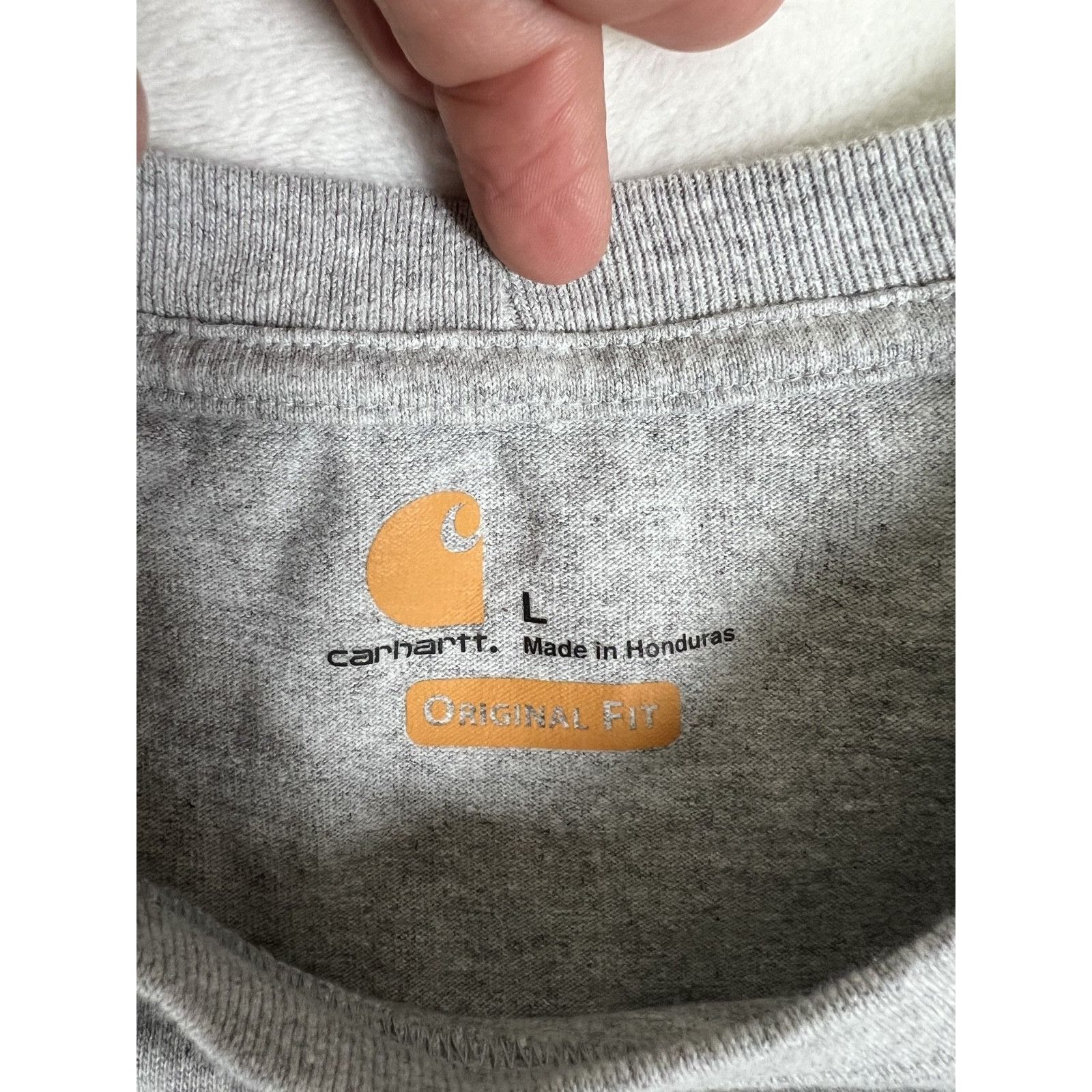 Carhartt Carhartt Gray Pocket Tee T-Shirt Size Large Original Fit Wor Size US L / EU 52-54 / 3 - 5 Thumbnail