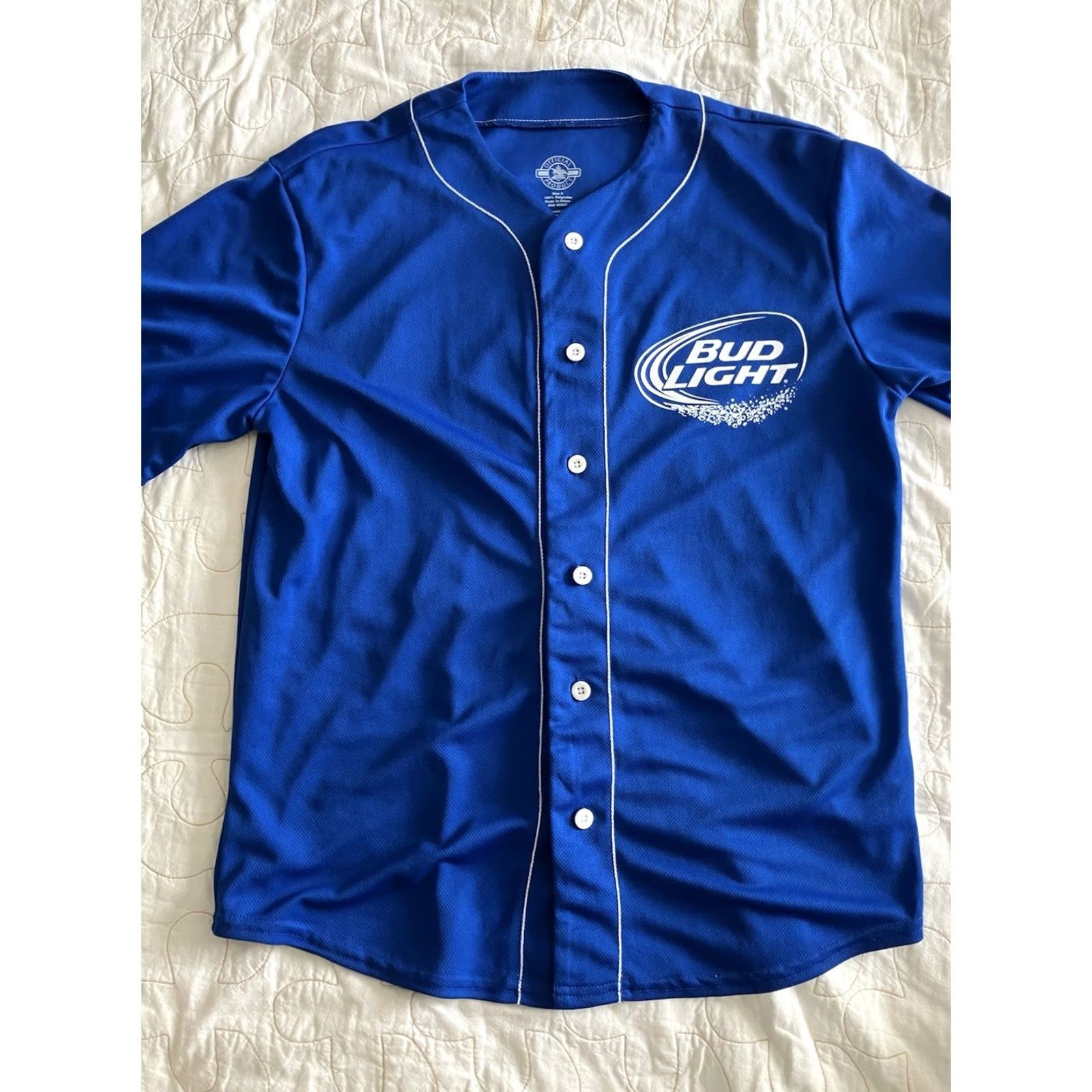 Budweiser VINTAGE Bud Lite Beer Baseball Jersey Budweiser Men’s S Retro Button Up Blue Size US S / EU 44-46 / 1 - 3 Thumbnail